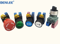 Penjualan Terbaik suplai Benlee 22MM kepala tinggi 1tanpa DC 6V sakelar tombol tekan dengan saklar tombol tekan Led