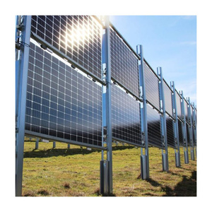 Soportes de montaje de valla de panel solar bifacial galvanizado Estantería agrícola vertical de acero - Product Image 3