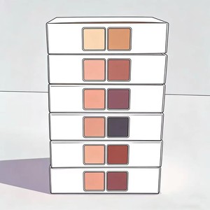 Paleta de sombras de ojos mate de alta pigmentación para contorno e iluminación con brochas para un efecto de maquillaje duradero - Product Image 6