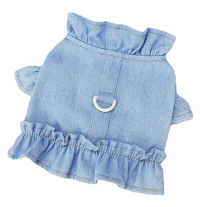 2023 Dog <b>Clothes</b>, Chest and Carry, Teddy, Bichon Frise, Schnauzer, <b>Cat</b> Pet Clothing, Denim Skirt Apparel, Large Dog - Product Image 5