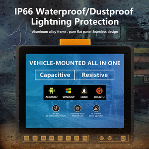PC resistente de 12,1 pulgadas IP66 impermeable y a prueba de golpes Win7/10/Linux PC para vehículos con pantalla táctil resistiva y capacitiva - Product Image 5