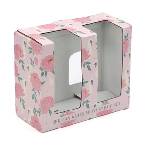 Caja de regalo de papel con ventana transparente, adecuada para 2 paquetes de vidrio enlatado, se puede personalizar según las necesidades. - Product Image 6
