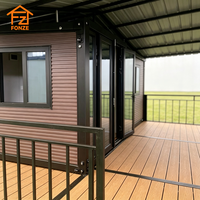 Villa préfabriquée de luxe extensible à double aile de 20 pieds ou 40 pieds avec salle de bain complète pour le camping