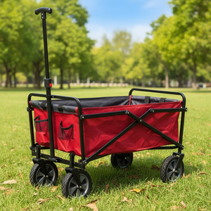 Carrito de camping plegable, carrito de playa resistente para exteriores, carrito utilitario plegable. - Product Image 1