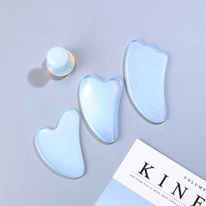 Cuore opale <span class=keywords><strong>Gua</strong></span> <span class=keywords><strong>Sha</strong></span> Stone Natural Moonstone Facial Jade Roller e <span class=keywords><strong>Gua</strong></span> <span class=keywords><strong>Sha</strong></span> Set Opalite Moon Guasha Massager Kit per il viso - Product Image 4