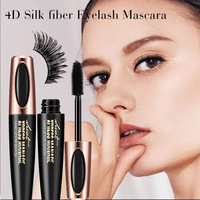 Vente chaude macfee 4D Mascara imperméable longue durée sans bavure Mascara pour cils en fibre de soie volumateur noir