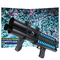 SHTX Meilleure main tenir électrique confettis Shooter3 têtes confettis fête Popper pistolet Machine 3 coups confettis pistolet pour Concert DJ