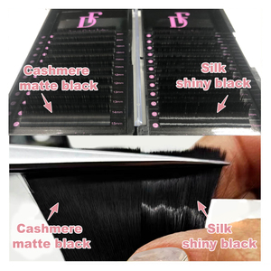 Extension ciglia inferiori all'ingrosso coreane in PBT 7mm LC 0.03 0.05 <span class=keywords><strong>C</strong></span> D J Curl, effetto visone morbido vellutato, facili da applicare, vassoio nero opaco cashmere - Product Image 2