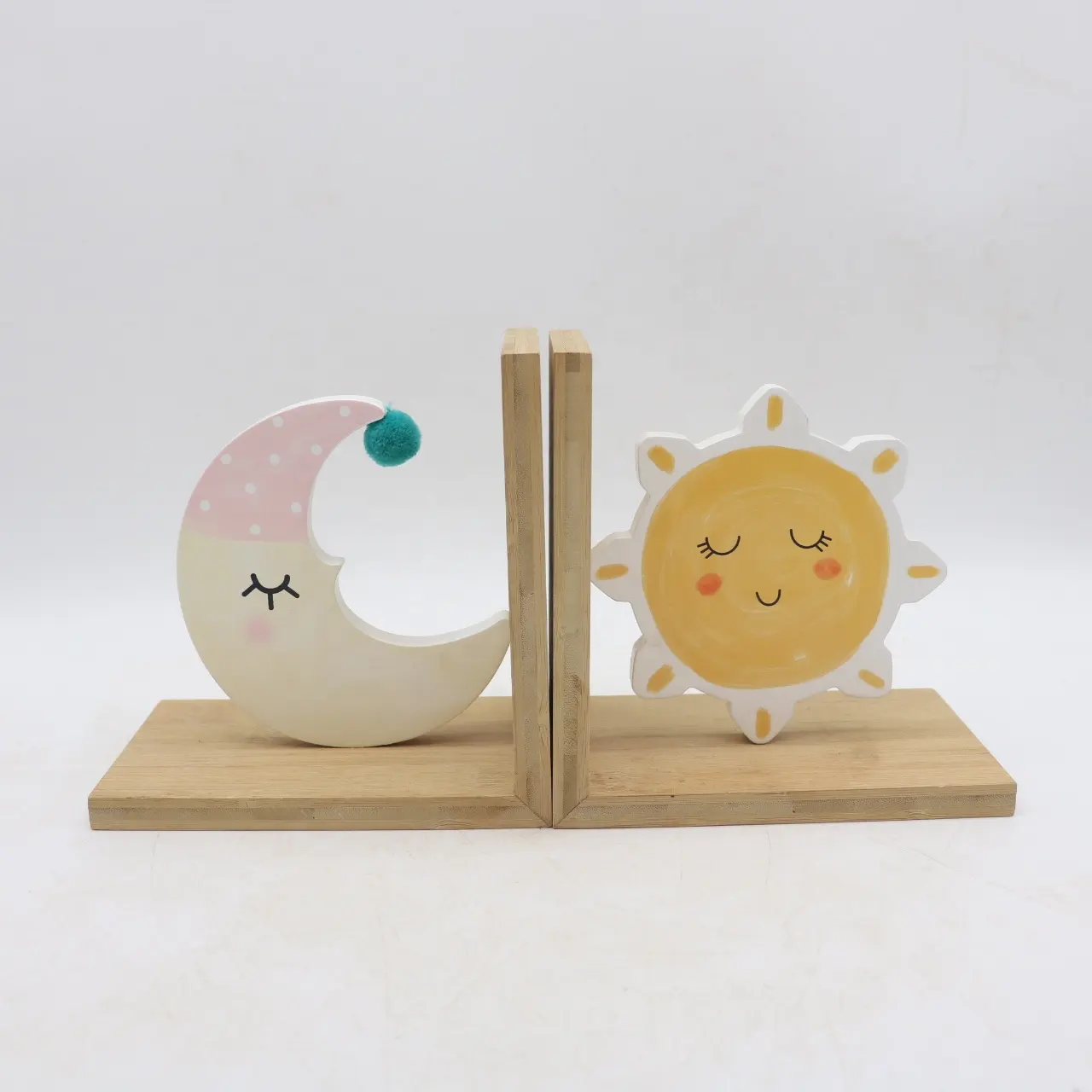2022 kIDS Wooden Decorate bookend decorations for home other home decor baby room Children baby Sun moon