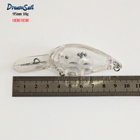 OEM Blanks de leurres crankbait non peints 95mm 18g, flottants, pour plongée profonde, avec sonnette, leurres durs pour peinture personnalisée DIY
