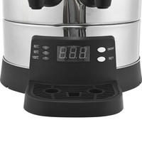 Chauffe-eau électrique en acier inoxydable numérique à double robinet pour thé et lait chaud, 30 litres