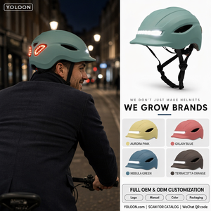 Casco Intelligente Certificato CE per Ciclismo, con Design con Luce LED <span class=keywords><strong>di</strong></span> Segnalazione per Ciclisti - Product Image 1