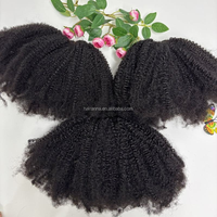 Anna, Extensions de Cheveux Bouclés Crépus Afro Alignés, Très Vendues, avec Trame, 100 % Naturels et Bruts