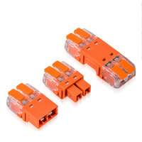 Connecteurs de fils en cuivre à enfoncement rapide, borniers sans outil, réutilisables, nickelés, 24A 450V, pour raccordement de fils électriques