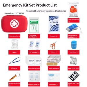 EVA Family Emergency Bag, Outdoor Survival First Aid Kit Portable Travel Car Emergency Rescue <b>Storage</b> Bag - Product Image 2