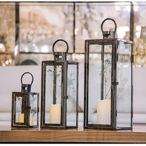 Juego de 3 <span class=keywords><strong>Portavelas</strong></span> de Acero Inoxidable Hechos a Mano para Bodas al Aire Libre, Decoración Metálica Decorativa para el Hogar a Bajo Precio - Product Image 3