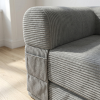 Ensemble de canapé-lit en mousse compressée haute densité sans cadre, portable, en tissu, design moderne, ergonomique, pour hôtel et villa