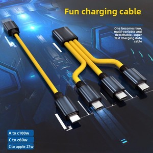 USB100W <span class=keywords><strong>3</strong></span>-<span class=keywords><strong>en</strong></span>-<span class=keywords><strong>1</strong></span> Charge <span class=keywords><strong>Multi</strong></span>-<span class=keywords><strong>USB</strong></span> <span class=keywords><strong>Câble</strong></span> Démontage gratuit Universel C-Type <span class=keywords><strong>Câble</strong></span> de données de téléphone portable - Product Image 3