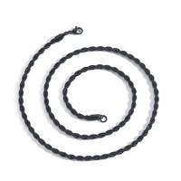 Chaîne de cou Hip-Hop torsadée pour homme en acier inoxydable, tailles 2mm-5mm, plusieurs tailles et couleurs assorties