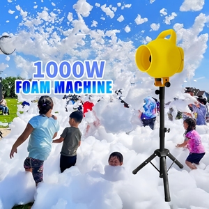 Пеногенератор 1000 Вт, пластиковая пенная машина с подставкой для вечеринок на открытом воздухе, летних мероприятий у бассейна для детей - Product Image 1