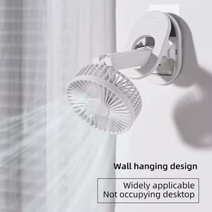 Ventilateur de bureau portable multifonctionnel à chargement USB, haute puissance, 5V, refroidissement par air, trois vitesses, moteur sans balais en plastique, <36dB, autonomie 3-6h - Product Image 2