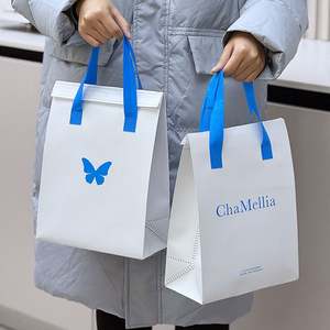 Sac isotherme réutilisable en aluminium personnalisé, durable, pour emporter des aliments, sac isotherme non tissé, imperméable, logo personnalisé, sac à gâteau, à main - Product Image 5