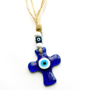 Devil's eye turco Blue Eye Glass Cross Pendant wall car ciondolo <span class=keywords><strong>portachiavi</strong></span> personalizzato - Product Image 5