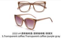 Montures de lunettes en acétate à clipser avec logo personnalisé, style œil de chat tendance, lunettes de soleil à clipser, lunettes optiques pour femmes
