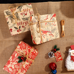 Factory Wholesale 80g <b>Christmas</b> Custom Luxury Gift Wrap Paper 43*300cm Wrapping Paper for Packaging - Product Image 2