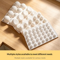 Moule en silicone de qualité alimentaire pour sphères et formes de fruits variées, idéal pour la pâtisserie 3D française, les mousses et les gâteaux