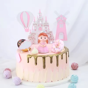 Decoración para Pasteles de Cumpleaños Infantiles con Diseño de Castillo, Príncipe y Princesa, Venta al por Mayor de Fábrica - Product Image 2