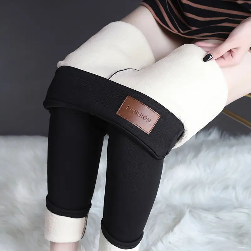 Lente Winter Skinny Dikke Fluwelen Wol Fleece Meisjes Leggings Vrouwen Broek Lamsvacht Kasjmier Broek Voor Vrouwen Leggings