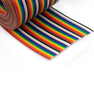 Câble plat en cuivre 40 broches Risingsaplings, ruban arc-en-ciel, pas de 1,27 mm, FFC/FPC pour connecteur Dupont JTAG ISP 2,54 mm IDC - Product Image 4