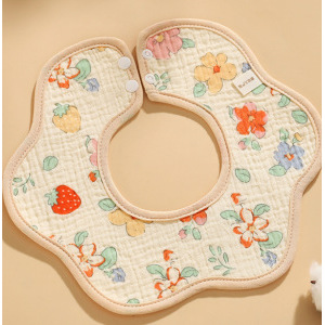 ผ้ากันเปื้อนกันน้ำลายลายกลีบดอกไม้ [ดอกไม้หวาน]