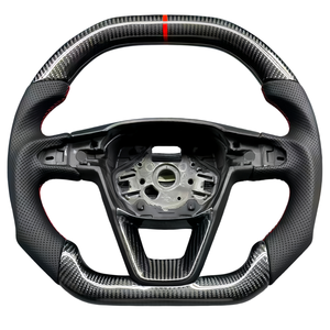 Volante Deportivo de Fibra de Carbono Tipo D para SEAT <span class=keywords><strong>Leon</strong></span> 5F LeonKL Ibiza Arona <span class=keywords><strong>Cupra</strong></span> <span class=keywords><strong>Leon</strong></span> Ateca Tarraco, Accesorios de Mejora para Automóviles - Product Image 6
