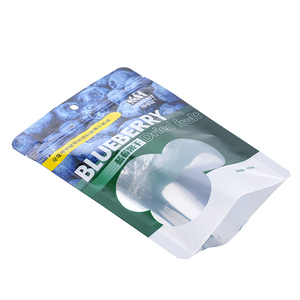Tùy Chỉnh In Nhiều Lớp Kim Loại Pet Túi Nhựa Biểu Tượng Tùy Chỉnh 3 Bên Con Dấu <span class=keywords><strong>Pouch</strong></span> Cho Khô Blueberry Bao Bì Với Cửa Sổ - Product Image 1