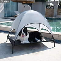 CanboPet Lit surélevé respirant pour chien avec cadre en métal durable Lit portable de voyage pour animal de compagnie Lit pour chat