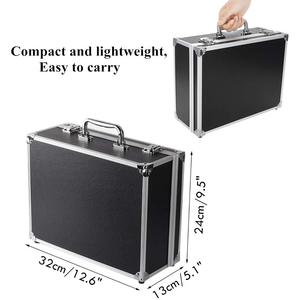 Estuche de almacenamiento de aleación de aluminio duradero a prueba de polvo con esponja personalizada portátil tatuaje maquillaje caja de transporte maletín bloqueable con llave - Product Image 5
