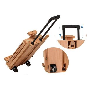 Bviewアートファクトリー直販フレンチボックスイーゼルペイントイーゼル引き出し木製とホイール付き - Product Image 2
