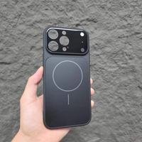 Nouvelle coque de téléphone portable tendance au design sportif, antichoc, avec anneau magnétique, en TPU et PC, finition givrée, pour 17 Pro Max
