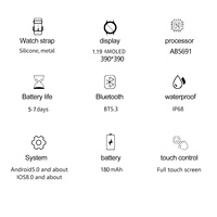 Reloj Inteligente VALDUS con Soporte NFC, Llamadas Bluetooth, Batería de 180 mAh, Resistente al Agua, Control por Voz, Pago sin Conexión Alipay, VL66 Pro