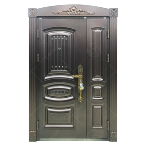 Tipo de alta seguridad Diseño de puerta de acero de doble seguridad exterior moderno <span class=keywords><strong>Casa</strong></span> de Villa de <span class=keywords><strong>Sierra</strong></span> Leona - Product Image 1