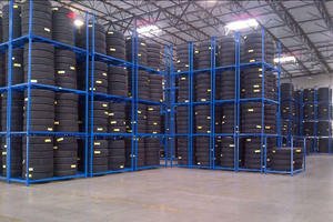 Mracking étagère empilable pliable en acier abordable supports de stockage de pneus personnalisés