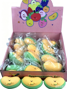 Juguetes Blandos de Peluche con Forma de Bollo de Dibujos Animados, Frutas y Verduras, Juguetes Sensoriales Antiestrés, Caja de Juguetes Fidget - Product Image 6