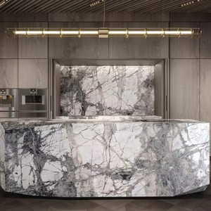 Gabinetes de Cocina de Mármol de Lujo Europeos, Diseño Moderno, Juego de Comedor Ecológico para Espacios de Cocina de Hoteles y Restaurantes - Product Image 3