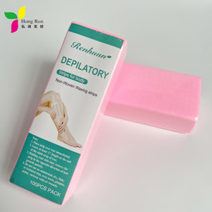 Bandes <span class=keywords><strong>de</strong></span> <span class=keywords><strong>cire</strong></span> non tissées colorées jetables à prix abordable pour l'épilation, papier dépilatoire rose - Product Image 4
