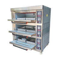 Four de boulangerie commercial à 3 niveaux et 6 plateaux pour la cuisson du pain et des gâteaux