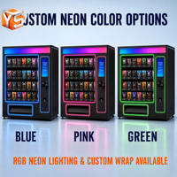 Distributeur de Boîtes Mystères ZDYS avec Paiement NFC Billets et Pièces, Écran 21'' Néon RGB, pour Lieux E-sport, Gestion à Distance WiFi, SDK