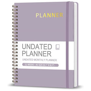 Quaderno per appunti Carta di alta qualità Strumento per gestire studio, lavoro e vita Quotidiana Rilegatura a spirale Copertina impermeabile Dotato di segnalibri Portapenna - Product Image 1