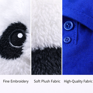 Peluche Mascotte <span class=keywords><strong>Panda</strong></span> Attrayante avec Broderie Logo Polo Bleu, Poupée en Peluche Douce, Marque ODM Levin, Idéale pour Salons Professionnels et Cérémonies d'Ouverture - Product Image 2
